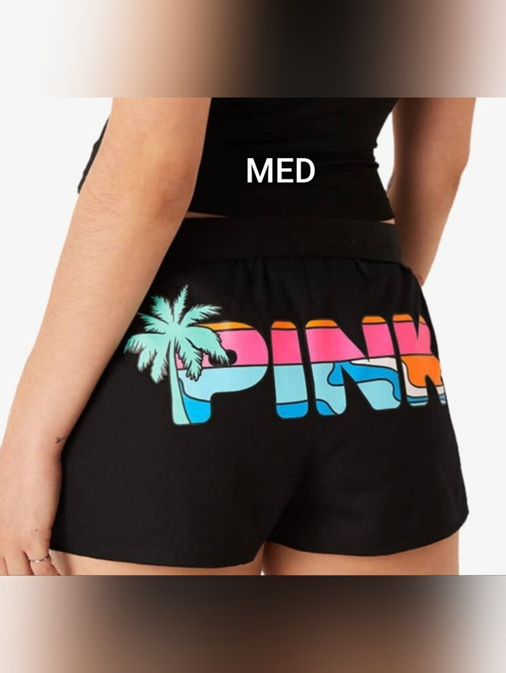 NEW SZ MED VS PINK TROPICAL BOXY BOXER SHORTS.